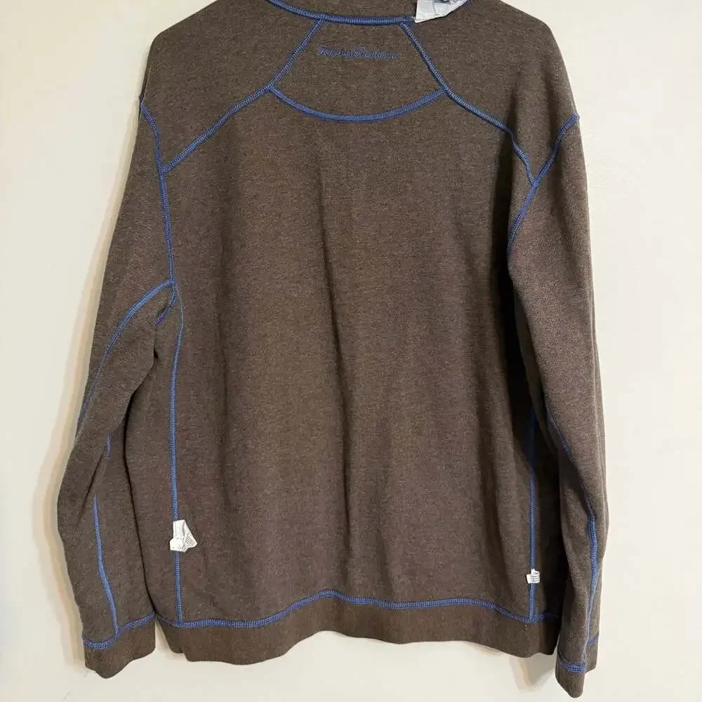 Tommy Bahama Reversible 1/4‎ Zip Pullover Cotton Sweater